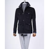 Terzi Adem Altun İtalyan stil slim fit kadife spor erkek mont siyah T13343 - 56