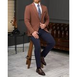 Terzi Adem Altun Italyan Stil Slim Fit Kombin Takım Elbise Kiremit Renk Erkek Cinsiyet 48 Beden T13929
