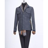 Terzi Adem Altun İtalyan stil slim fit spor mont erkek antrasit T13523