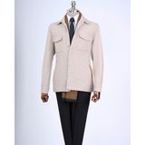 Terzi Adem Altun İtalyan stil slim fit spor mont erkek vizon T13522