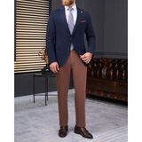 Terzi Adem Altun Lacivert Italyan Stil Slim Fit Kombin Takım Elbise 48 Beden Erkek İçin Şık ve Rahat Tasarım T13925