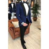 Terzi Adem İtalyan Kesim Ceket Pantolon Gömlek Lacivert Damatlık T3565 - 6 Drop - 50