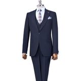 Terzi Adem Italyan Stil Ceket Yelek Pantolon Takım Elbise Lacivert T8621 - 46