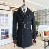 Terzi Adem Italyan Stil Slim Fit Mevsimlik Erkek Trençkot Mont Siyah T4977 - XL