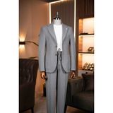 Terzi Ayhan Jagır Takım Elbise Gri - Slim Fit Kalıp - 54
