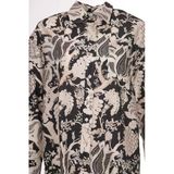 Terzi Dükkanı Oversize Gömlek Yaka Midi Kadın Takım - Vintage Desen