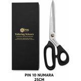 Terzi Market Pin No:10 25 cm Terzi Makası – Profesyonel Kumaş Kesim Makası