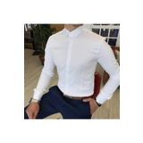 TerziAdemAltun Italyan Kesim Slim Fit Erkek Küçük Yaka Gömlek Beyaz T4800