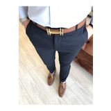 TerziAdemAltun Italyan Kesim Slim Fit Lacivert Kumaş Pantolon T3486