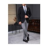 TerziAdemAltun İtalyan stil slim fit kombin takım elbise siyah T13924