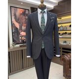 Terziademaltun Italyan Stil Slim Fit Mono Yaka Kaşe Erkek Ceket Yeşil T10923 - 48