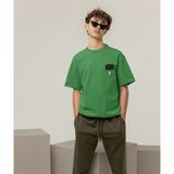 Terzili Giyin Drip Panda Baskılı Oversize Erkek Tişört - Haki - M