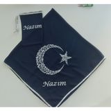 Terzim Ayşenur Isimli Damat Şalı Gelin Şalı Kına Şalı Asker Şalı Asker Yareni Nakış Işlemeli Şifon Kumaş Omuz Örtüsü Kişiye Özel Isimli Kına Eldiveni - Lacivert