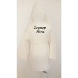 Terzim Ayşenur Müslin Kumaş % Yüz Pamuk Çocuk Bornozu Isimli Kişiye Özel Nakışlı 0-14 Yaş - 11 - 12 Yaş - Krem