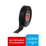 tesa 51025 Polyester Bez (Tüysüz) Kablo Demetleme Bandı, 15x19mm