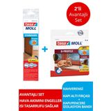 Tesa Moll D-profil Kapı Pencere Izolasyon Bandı + Kapı Altı Hava Akımı Önleyici Fırça