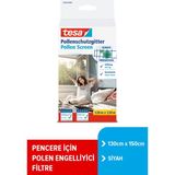 Tesa Polen Filtresi ve Sineklik, Etkin Koruma, Ecarf Onaylı, Kolay Montaj, 130CM:150CM, Siyah