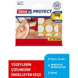 Tesa Protect Cizilmeye Karsi Koruma Saglayan Yuvarlak Kece 18 Mm 16 Adet Beyaz