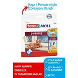Tesa Tesamoll D-Profil Kapı Pencere İzolasyon Bandı, 6mx9mmx7mm, Beyaz