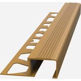Tesay 10 mm Alüminyum Basamak Profili Eloksal Sarı (4'li Paket)