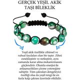 Tesbih Atölyesi Sertifikalı Beyaz Yeşil Tibet Akik Taşı Bileklik