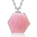 Tesbih Atölyesi Sertifikalı Doğal Pembe Opal Taşı Kolye