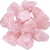 Tesbih Atölyesi Sertifikalı Ham Işlenmemiş Doğal Pembe Kuvars Taşı Kütle (4-5 Cm)