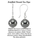 Tesbih Atölyesi Sertifikalı Hematit Taşı Doğal Taş Küpe (kan Taşı)