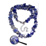 Tesbih Atölyesi Sertifikalı Kırık Taşlı Aaa+ Lapis Lazuli Taşı Doğal Taş Kolye