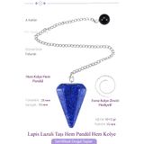 Tesbih Atölyesi Sertifikalı Lapis Lazuli Taşı Pandül Sarkaç Hem Pandül - Hem Kolye