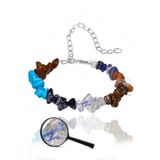 Tesbih Atölyesi Sertifikalı Meditasyon 7 Çakra Doğal Taş Bileklik - Jasper Firuze Lapis Obsidyen Akik Ay Taşı