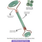 Tesbih Atölyesi Sertifikalı Rose Aventurin Taşı Yüz Masaj Aleti - Kütle Hediyeli