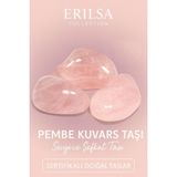 Tesbih Atölyesi Sertifikalı Tamburlanmış Pembe Kuvars Taşı Kütle 30-35 mm – Sevgi ve Şefkatin Taşı