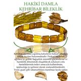 Tesbih Atölyesi Üretici Sertifikalı Sarı Şeffaf Doğal Damla Kehribar Rolex Bileklik
