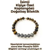 Tesbih Sakarya - İsimli - Kişiye Özel - Kaplan Gözü Doğaltaş Unisex Bileklik