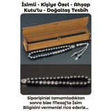 Tesbih Sakarya Kişiye Özel Isimli Tesbih - Hematit Taşı - Harfli Püsküllü Tesbih - Ahşap Kutu'lu Doğal Taş Tesbih