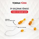 Tesbih Tane Ve İmame Ye İp Geçirme İğnesi -1 Paket - 1 Adet İşleme Ekipmanı Metalik