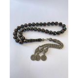 Tesbih TSBH0012AH 925 Ayar Gümüş Püsküllü Küre Kesim Gümüş-Firuze-Mercan Erzurum Oltu Tesbih - Renkli