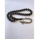 Tesbih TSBH0209HK Kararmaz Metal Püsküllü Pirinç İşlemeli Küre Kesim Rus Oltu Tesbih