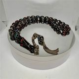 Tesbih TSBH0225BC 925 Ayar Gümüş Püsküllü Gümüş-Mercan Işlemeli Beyzi Kesim Usta El Işçilikli Erzurum Oltu Tesbih - (No Color)