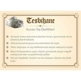 Tesbihane Kararmaz Metal Püsküllü Küre Kesim Kuvars Doğaltaş Kahverengi Tesbih