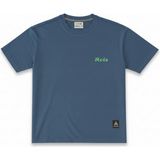 Tesbihane Kişiye Özel Nakışlı Yakası Biyeli Kısa Kollu Bisiklet Yaka Premium Indigo Mavisi Tişört 2xl