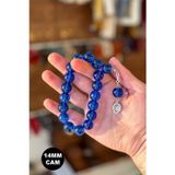 Tesbihkenti 14 MM Küre Mavi 17'lik Cam Tesbih