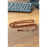 TESBİHKENTİ Güzel Çekimli Cep Boy Kahverengi 99'luk Namaz Tesbihi