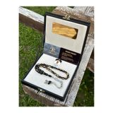 TESBİHSARAYI ALTINLI TESBİH-GÜMÜŞ İSİMLİ- ALTIN PARÇACIKLI - GOLDEN ROSARY-DIŞINA İSİM YAZILABİLİR KARE KUTULU