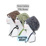Tesettür Beden 3'lü Paket Sarı Beyaz Çıtır Sarmaşık Güller Sarı Mavi Lacivert Çıtır Cerrahi Bone
