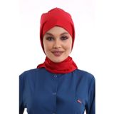 Tesettür Boyun Bağlamalı Bone - 115 Kırmızı