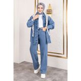 Tesettür Dünyası More Denim Takım Açık Mavi TSD250101