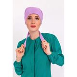 Tesettür Düz Lila Renk Cerrahi Doktor Hemşire Aşçı Hastane Saç Bonesi
