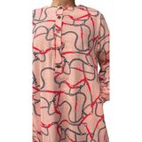 Tesettür Elbise - 00406 Pembe